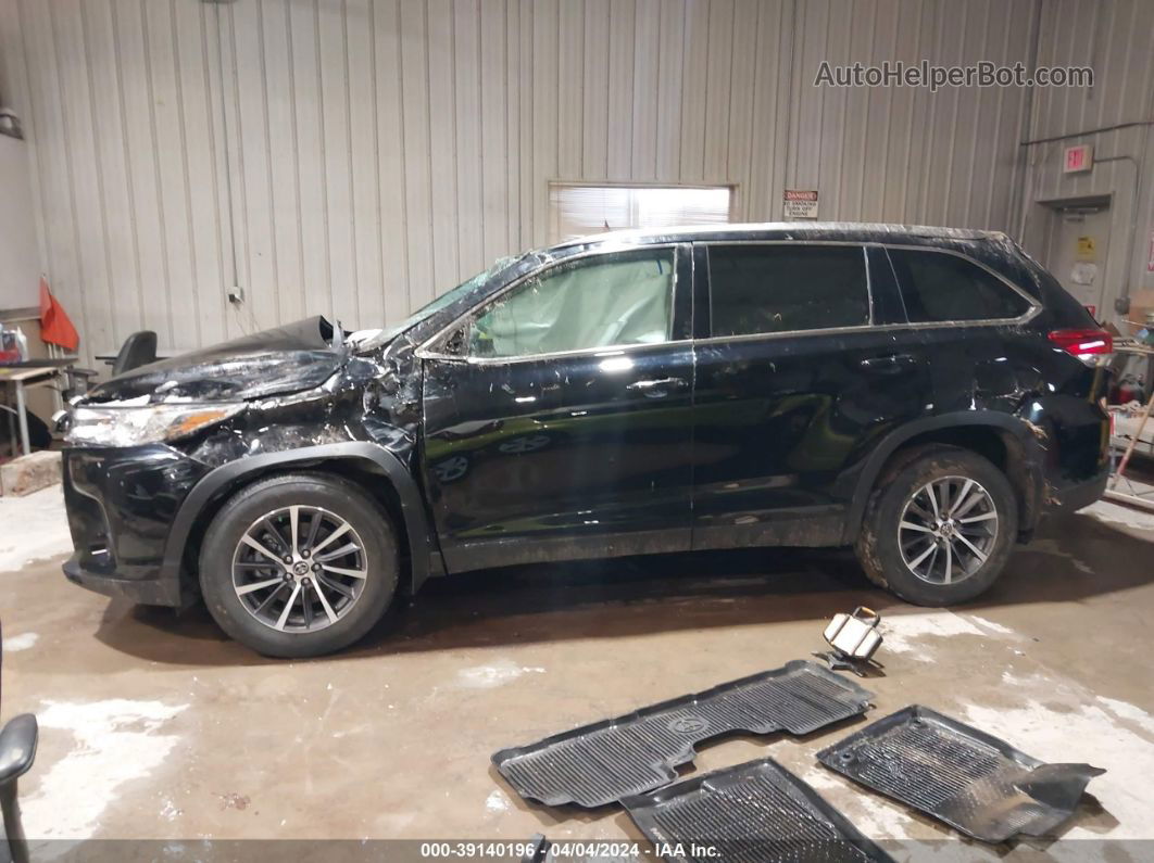 2019 Toyota Highlander Xle Black vin: 5TDJZRFH2KS619842