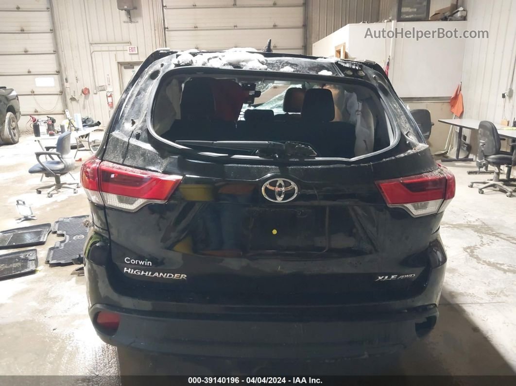 2019 Toyota Highlander Xle Черный vin: 5TDJZRFH2KS619842