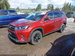 2019 Toyota Highlander Se Red vin: 5TDJZRFH2KS625172