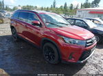 2019 Toyota Highlander Se Red vin: 5TDJZRFH2KS625172