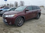 2019 Toyota Highlander Se Темно-бордовый vin: 5TDJZRFH2KS927626