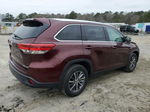 2019 Toyota Highlander Se Maroon vin: 5TDJZRFH2KS927626