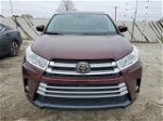 2019 Toyota Highlander Se Maroon vin: 5TDJZRFH2KS927626