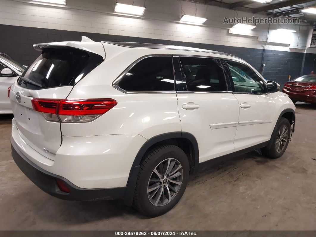 2019 Toyota Highlander Xle White vin: 5TDJZRFH3KS574359