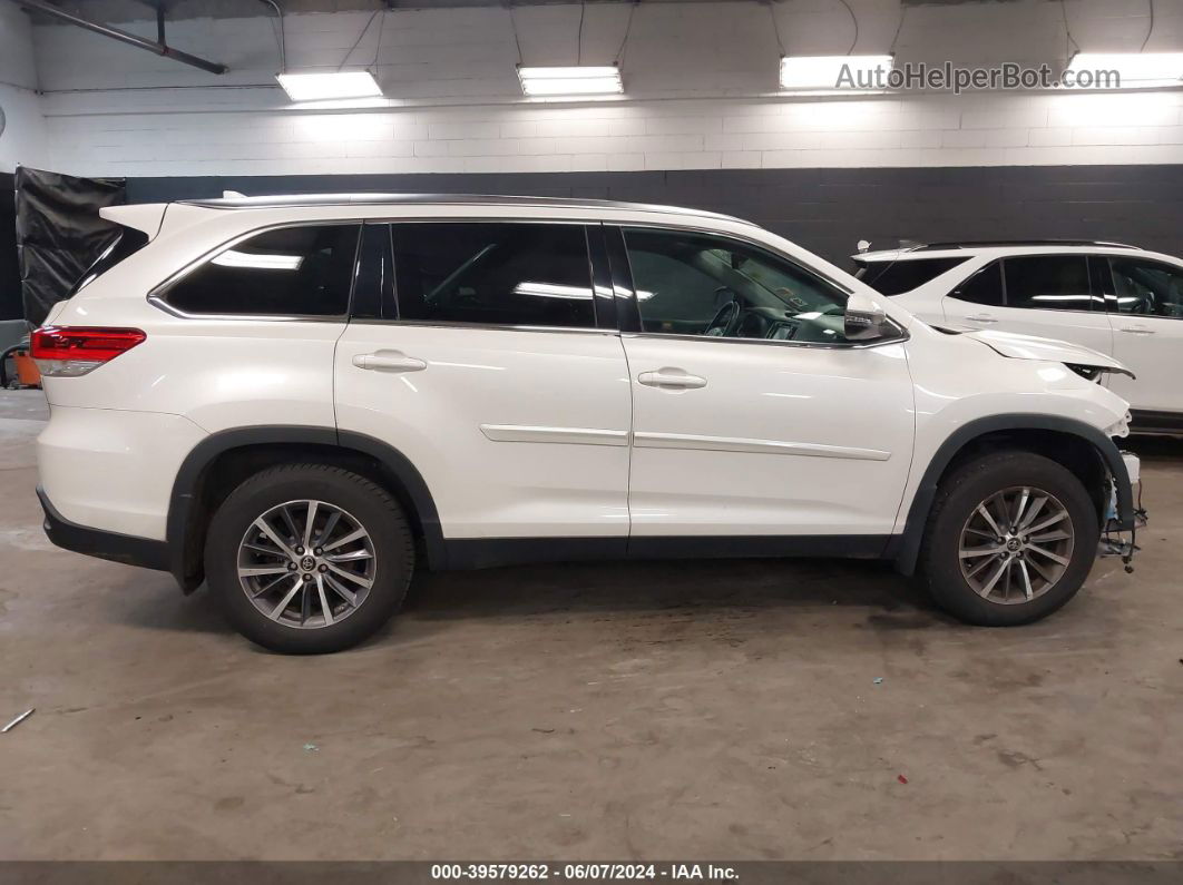 2019 Toyota Highlander Xle White vin: 5TDJZRFH3KS574359