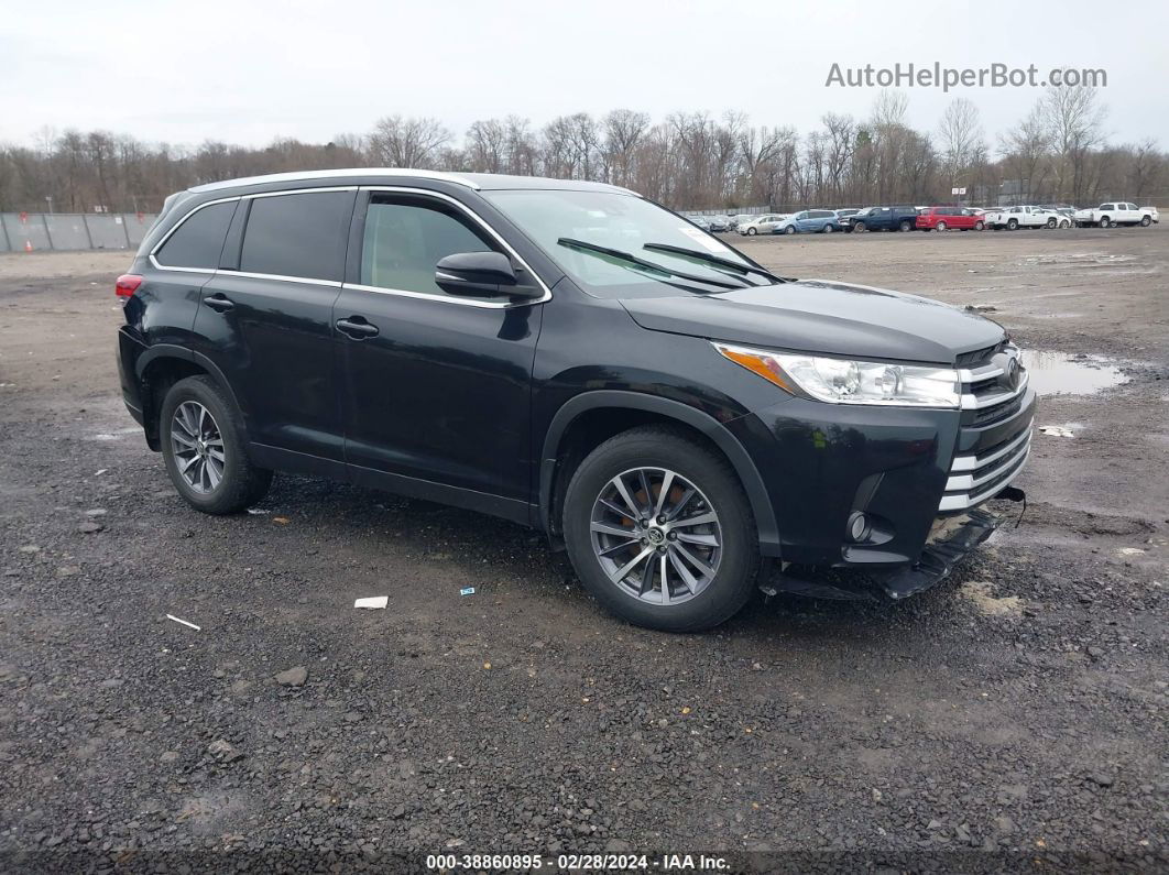 2019 Toyota Highlander Xle Black vin: 5TDJZRFH3KS580128