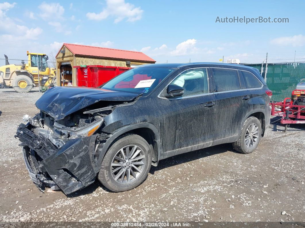 2019 Toyota Highlander Xle Black vin: 5TDJZRFH3KS597723