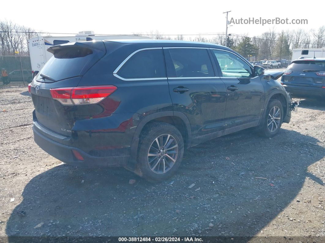 2019 Toyota Highlander Xle Black vin: 5TDJZRFH3KS597723