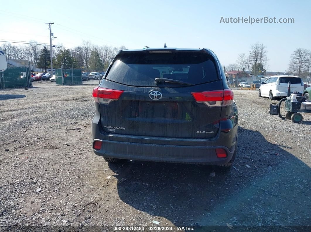 2019 Toyota Highlander Xle Black vin: 5TDJZRFH3KS597723