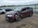 2019 Toyota Highlander Se Burgundy vin: 5TDJZRFH3KS934164