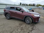 2019 Toyota Highlander Se Burgundy vin: 5TDJZRFH3KS934164