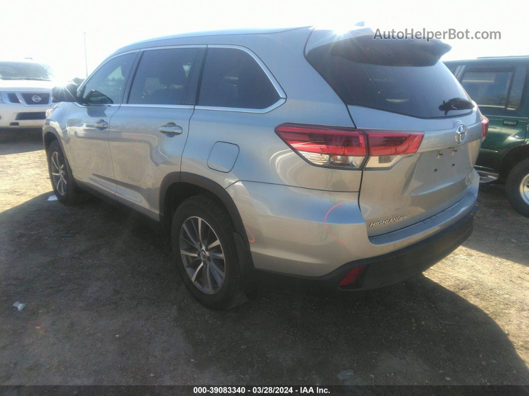 2019 Toyota Highlander Xle Gray vin: 5TDJZRFH4KS588545