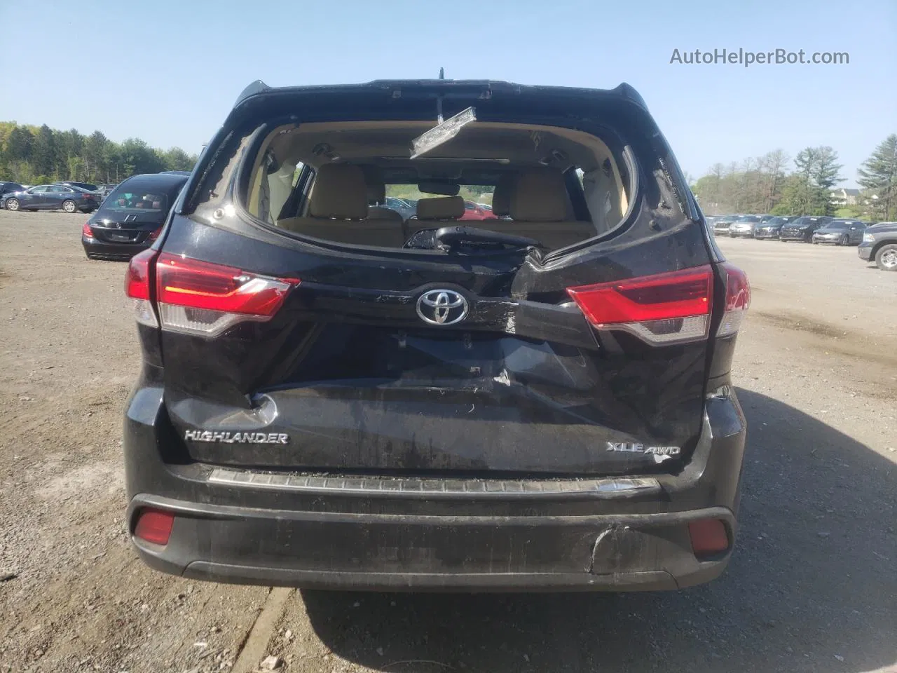 2019 Toyota Highlander Se Black vin: 5TDJZRFH4KS617641