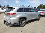 2019 Toyota Highlander Se Silver vin: 5TDJZRFH4KS618742