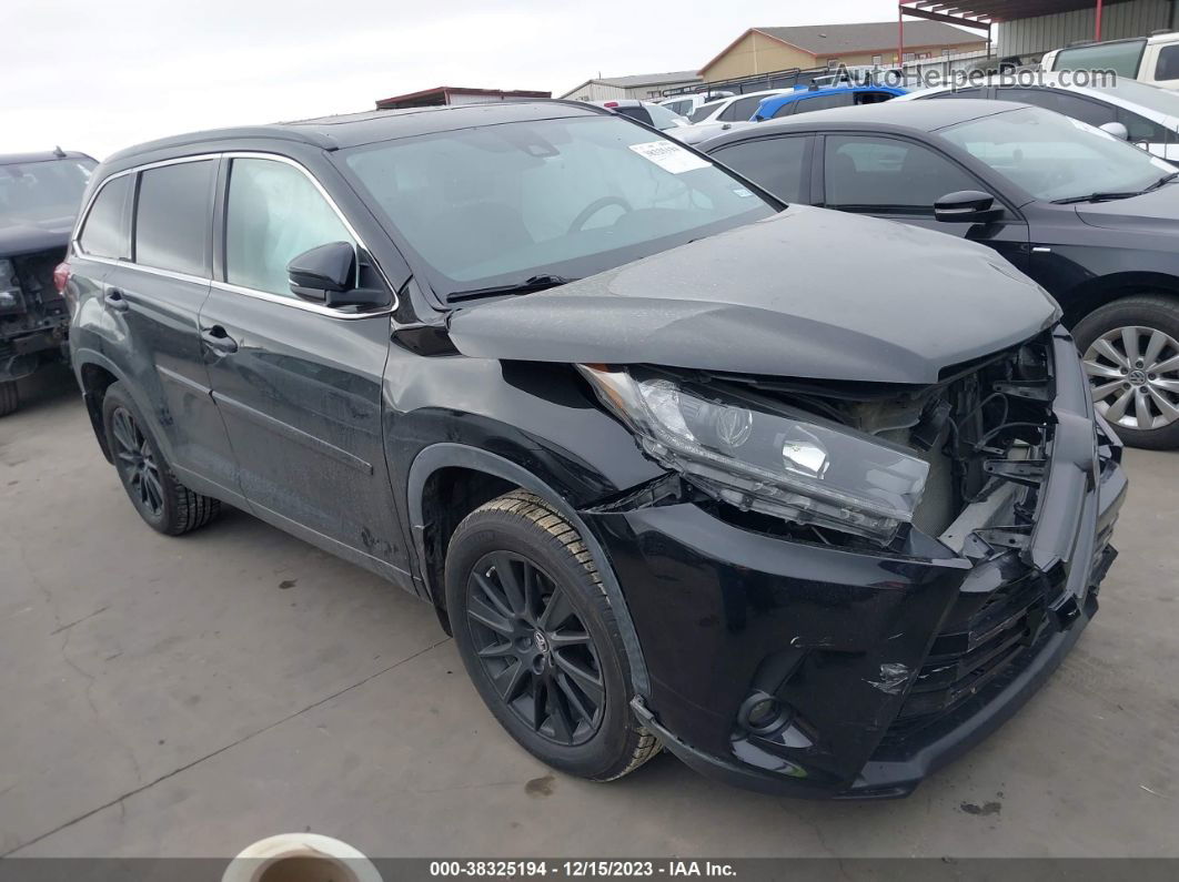 2019 Toyota Highlander Se Черный vin: 5TDJZRFH4KS620278