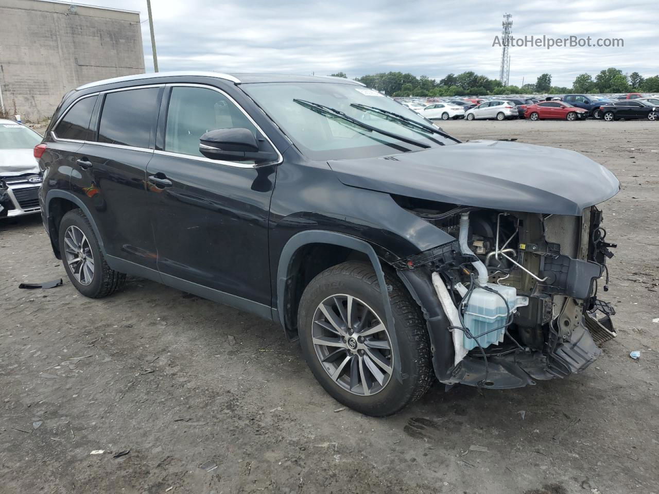 2019 Toyota Highlander Se Black vin: 5TDJZRFH5KS566781