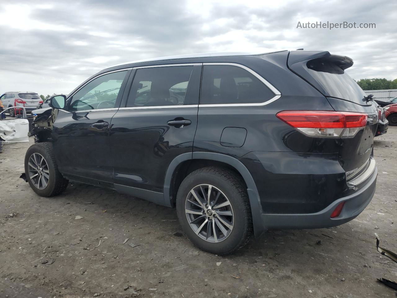 2019 Toyota Highlander Se Black vin: 5TDJZRFH5KS566781