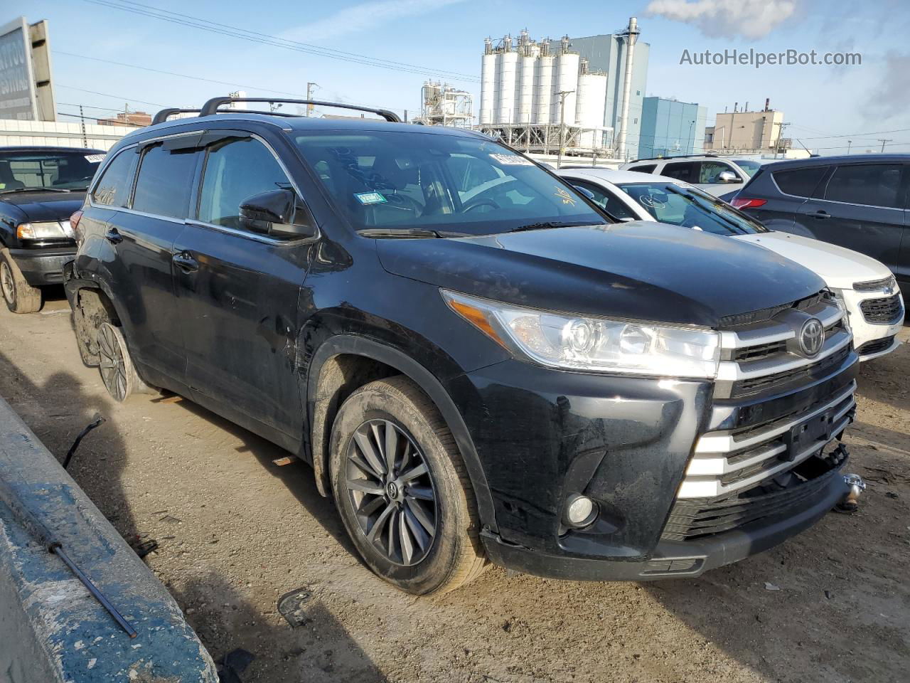 2019 Toyota Highlander Se Black vin: 5TDJZRFH5KS594046