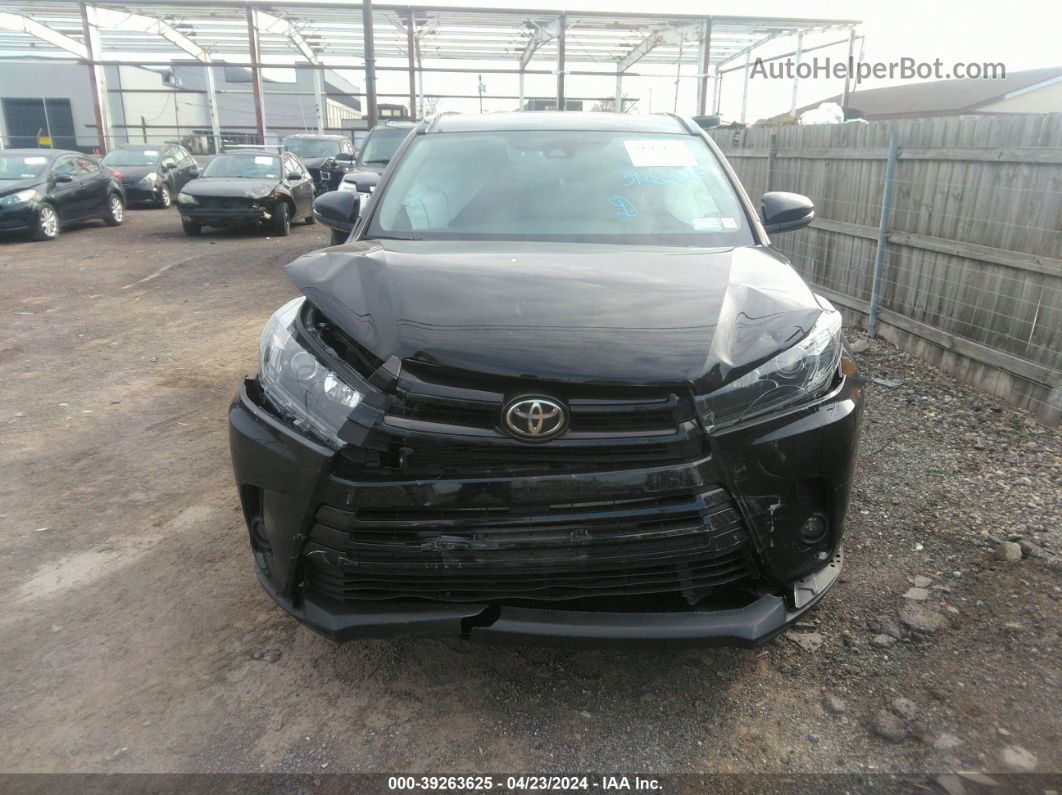 2019 Toyota Highlander Se Black vin: 5TDJZRFH5KS734337