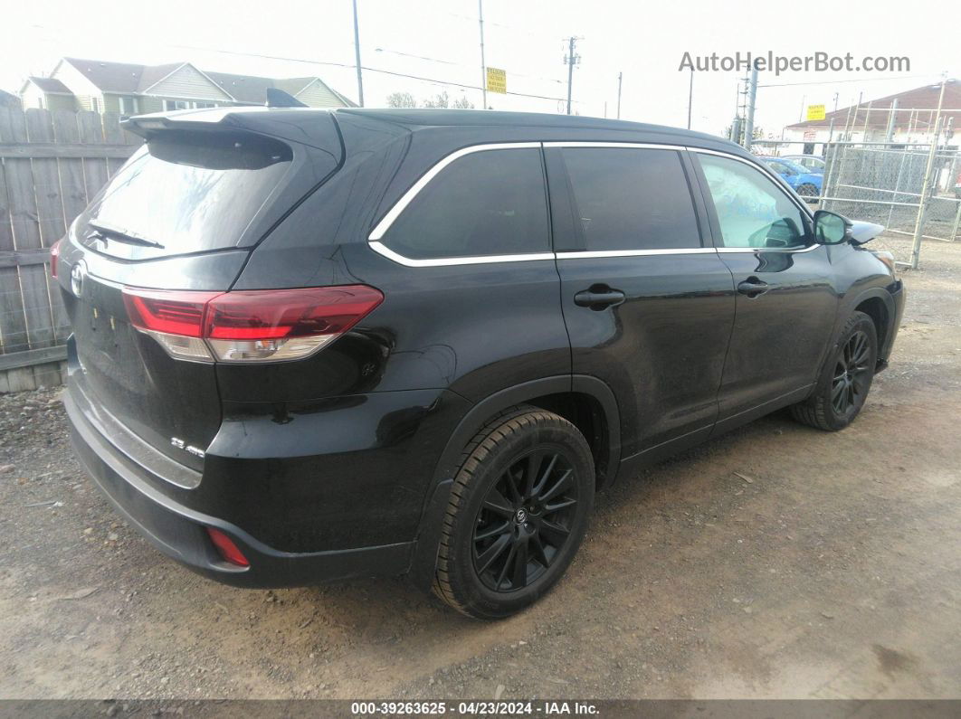 2019 Toyota Highlander Se Черный vin: 5TDJZRFH5KS734337