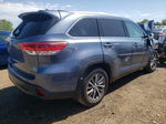 2019 Toyota Highlander Se Blue vin: 5TDJZRFH5KS965190