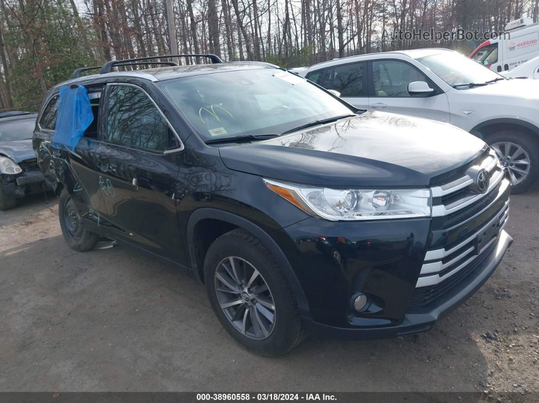 2019 Toyota Highlander Xle Black vin: 5TDJZRFH6KS597215