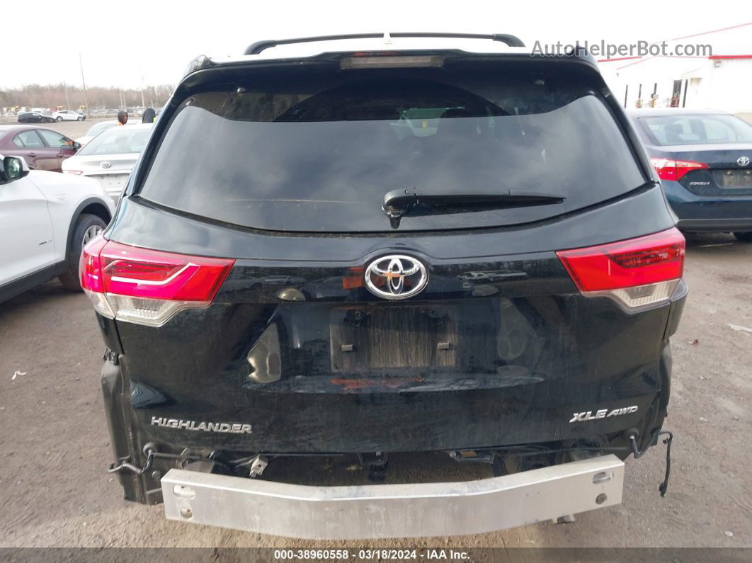 2019 Toyota Highlander Xle Black vin: 5TDJZRFH6KS597215