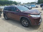 2019 Toyota Highlander Se Burgundy vin: 5TDJZRFH6KS740213