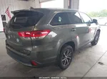 2019 Toyota Highlander Xle Green vin: 5TDJZRFH6KS952674