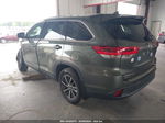 2019 Toyota Highlander Xle Green vin: 5TDJZRFH6KS952674