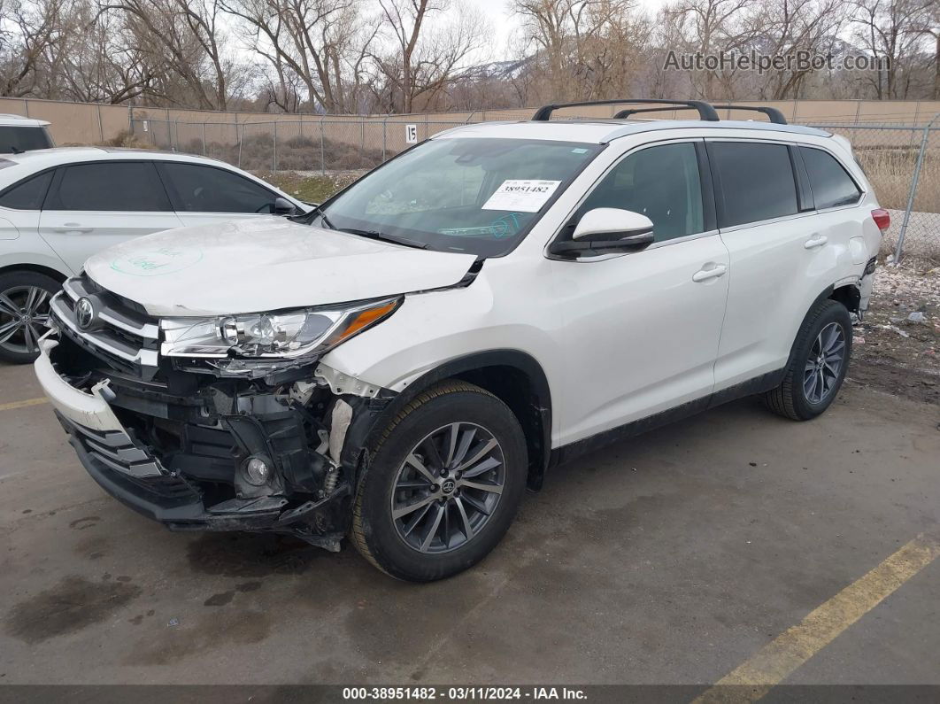 2019 Toyota Highlander Xle White vin: 5TDJZRFH7KS609212