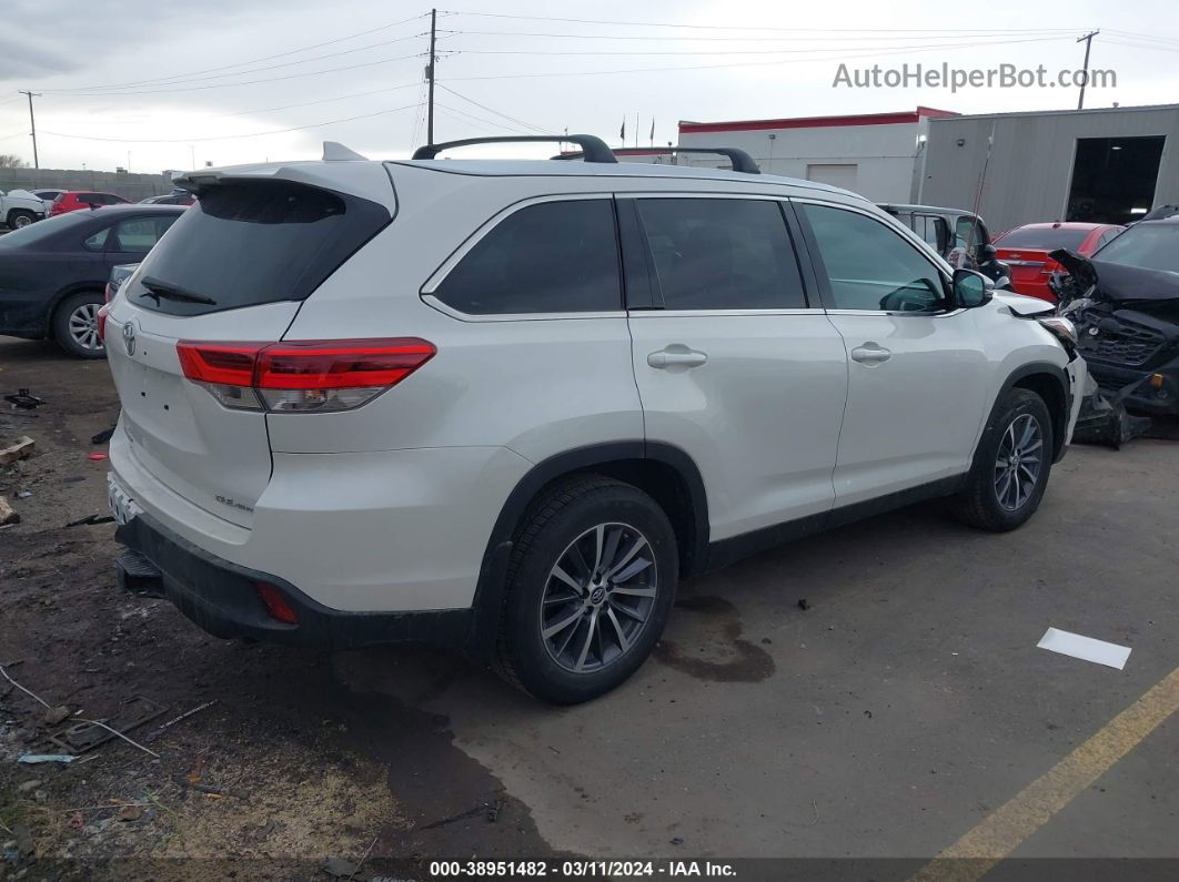 2019 Toyota Highlander Xle White vin: 5TDJZRFH7KS609212