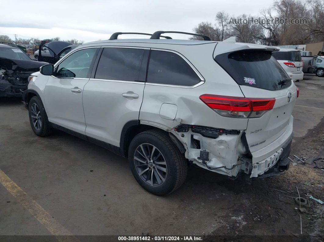 2019 Toyota Highlander Xle White vin: 5TDJZRFH7KS609212