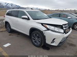 2019 Toyota Highlander Xle White vin: 5TDJZRFH7KS609212