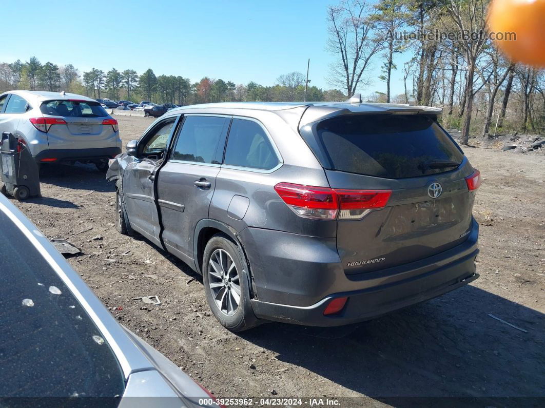 2019 Toyota Highlander Xle Серый vin: 5TDJZRFH8KS594865