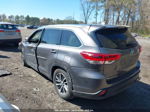 2019 Toyota Highlander Xle Gray vin: 5TDJZRFH8KS594865