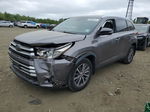 2019 Toyota Highlander Se Gray vin: 5TDJZRFH9KS601841