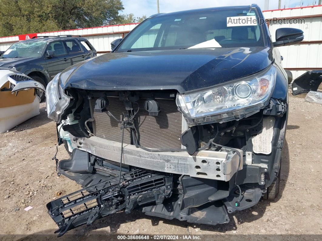 2019 Toyota Highlander Xle Black vin: 5TDJZRFH9KS923878