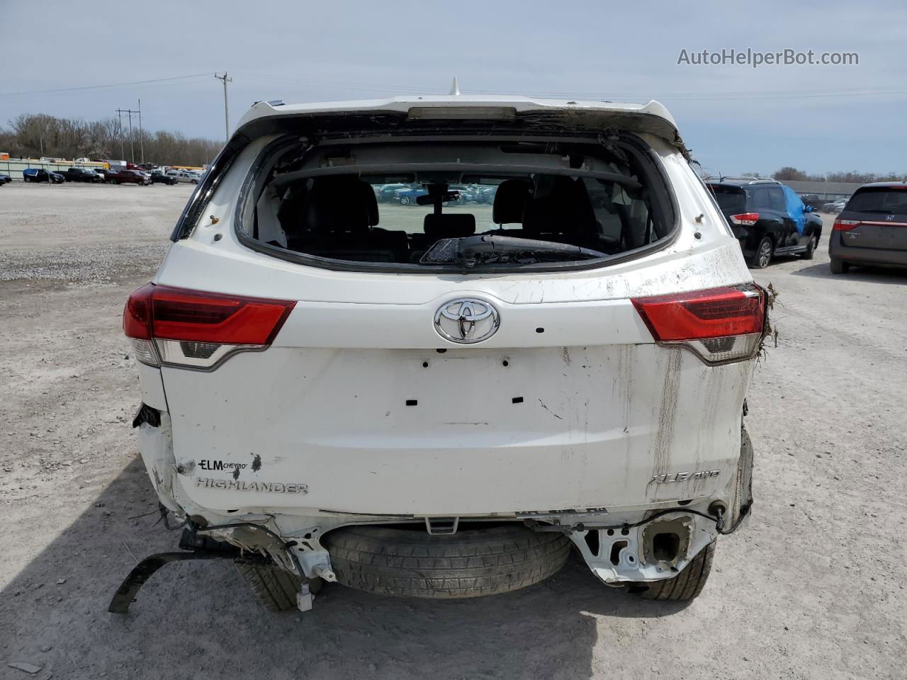 2019 Toyota Highlander Se White vin: 5TDJZRFHXKS624691