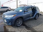 2019 Toyota Highlander Xle Blue vin: 5TDJZRFHXKS955142