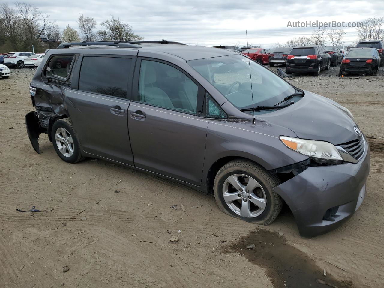 2014 Toyota Sienna Le Серый vin: 5TDKK3DC2ES495010