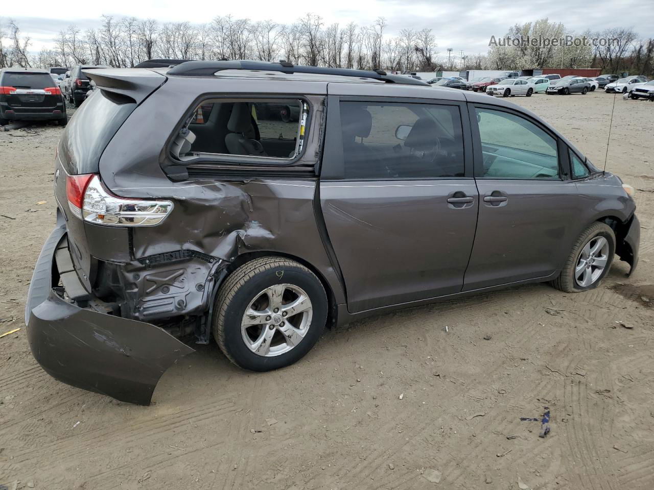 2014 Toyota Sienna Le Серый vin: 5TDKK3DC2ES495010