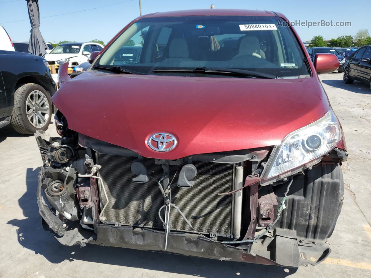 2014 Toyota Sienna Le Темно-бордовый vin: 5TDKK3DC4ES469489