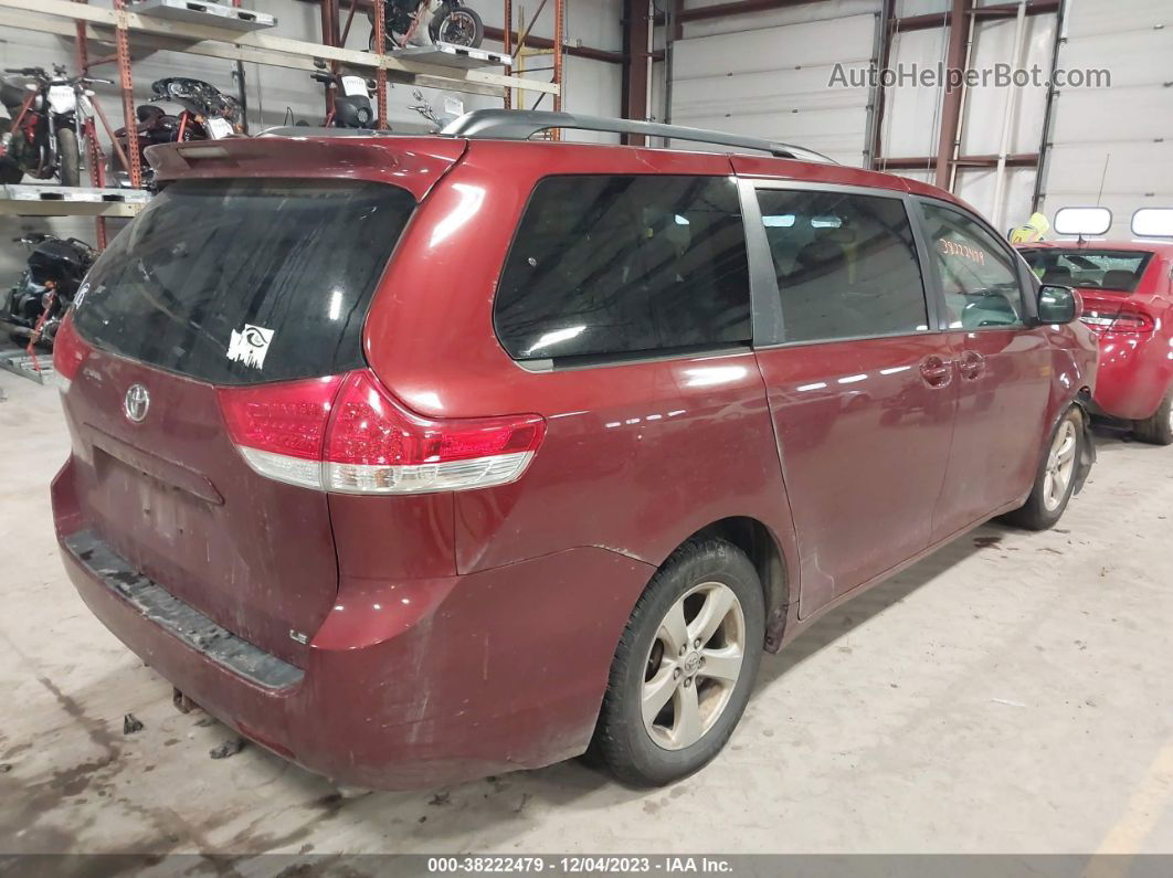 2014 Toyota Sienna Le V6 8 Passenger Maroon vin: 5TDKK3DC6ES451186