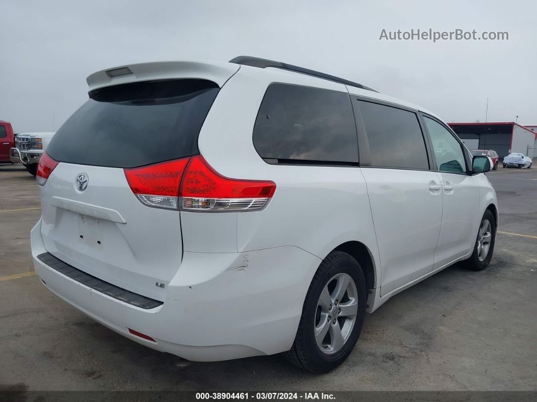 2014 Toyota Sienna Le V6 8 Passenger White vin: 5TDKK3DC6ES485063