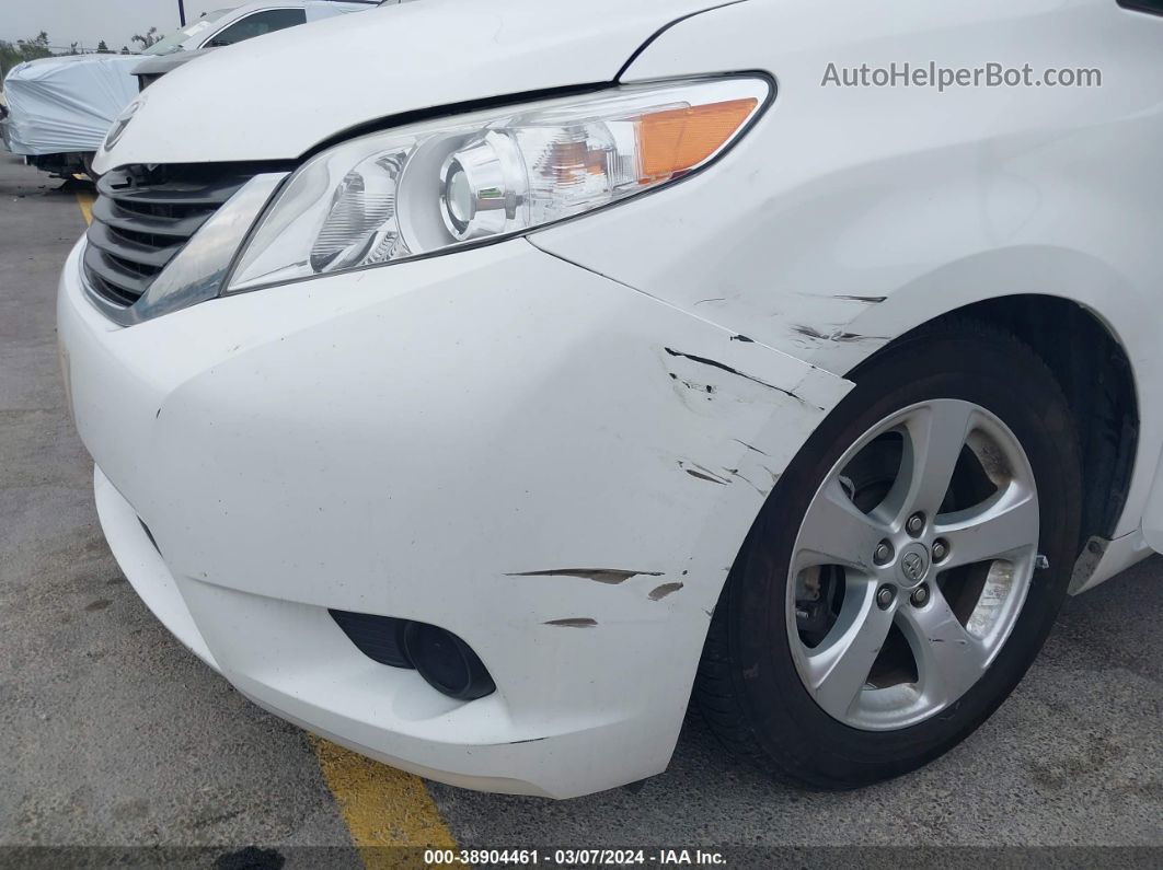 2014 Toyota Sienna Le V6 8 Passenger White vin: 5TDKK3DC6ES485063