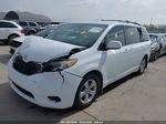 2014 Toyota Sienna Le V6 8 Passenger White vin: 5TDKK3DCXES430728