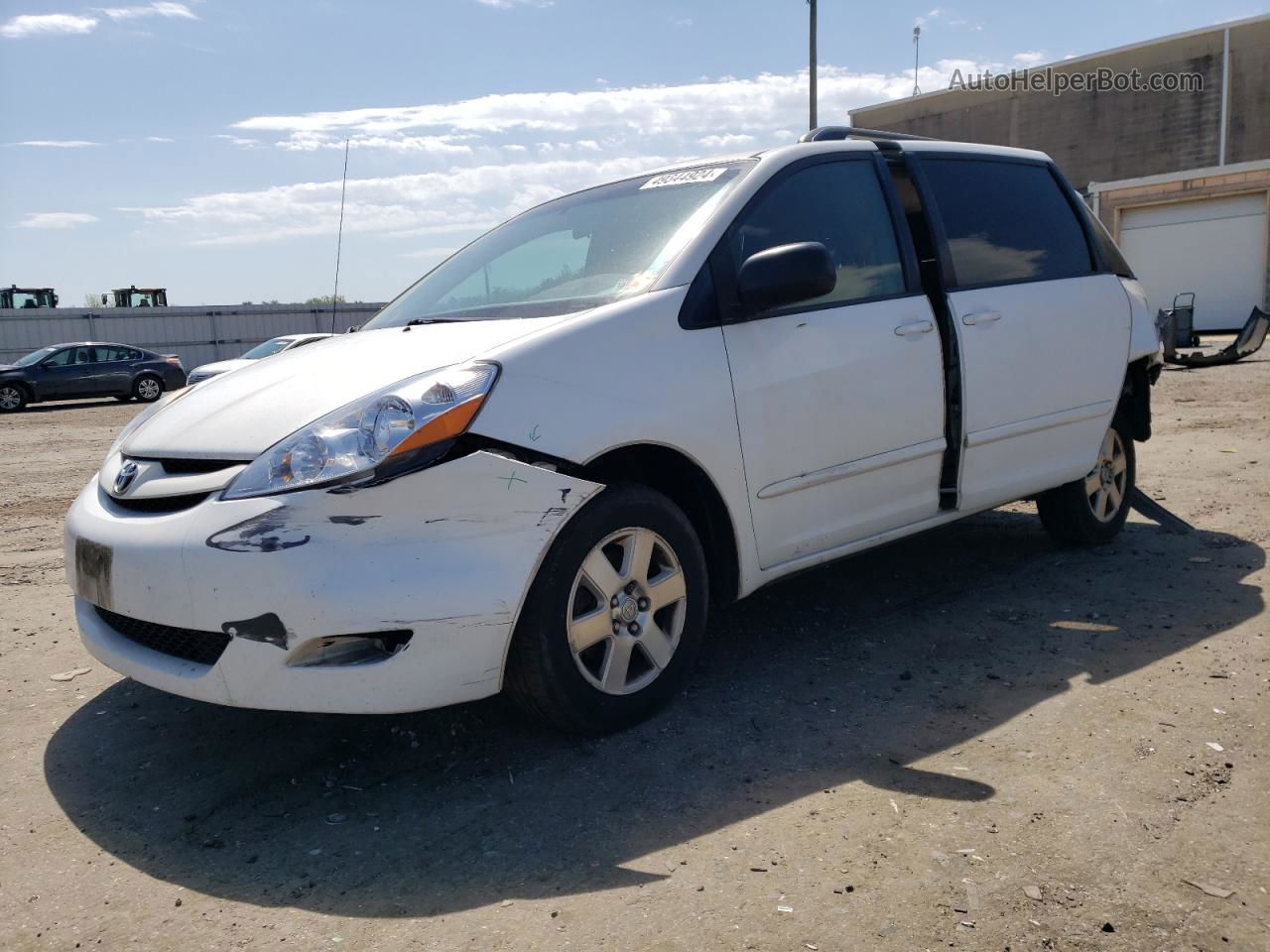 2010 Toyota Sienna Ce Белый vin: 5TDKK4CC5AS311423