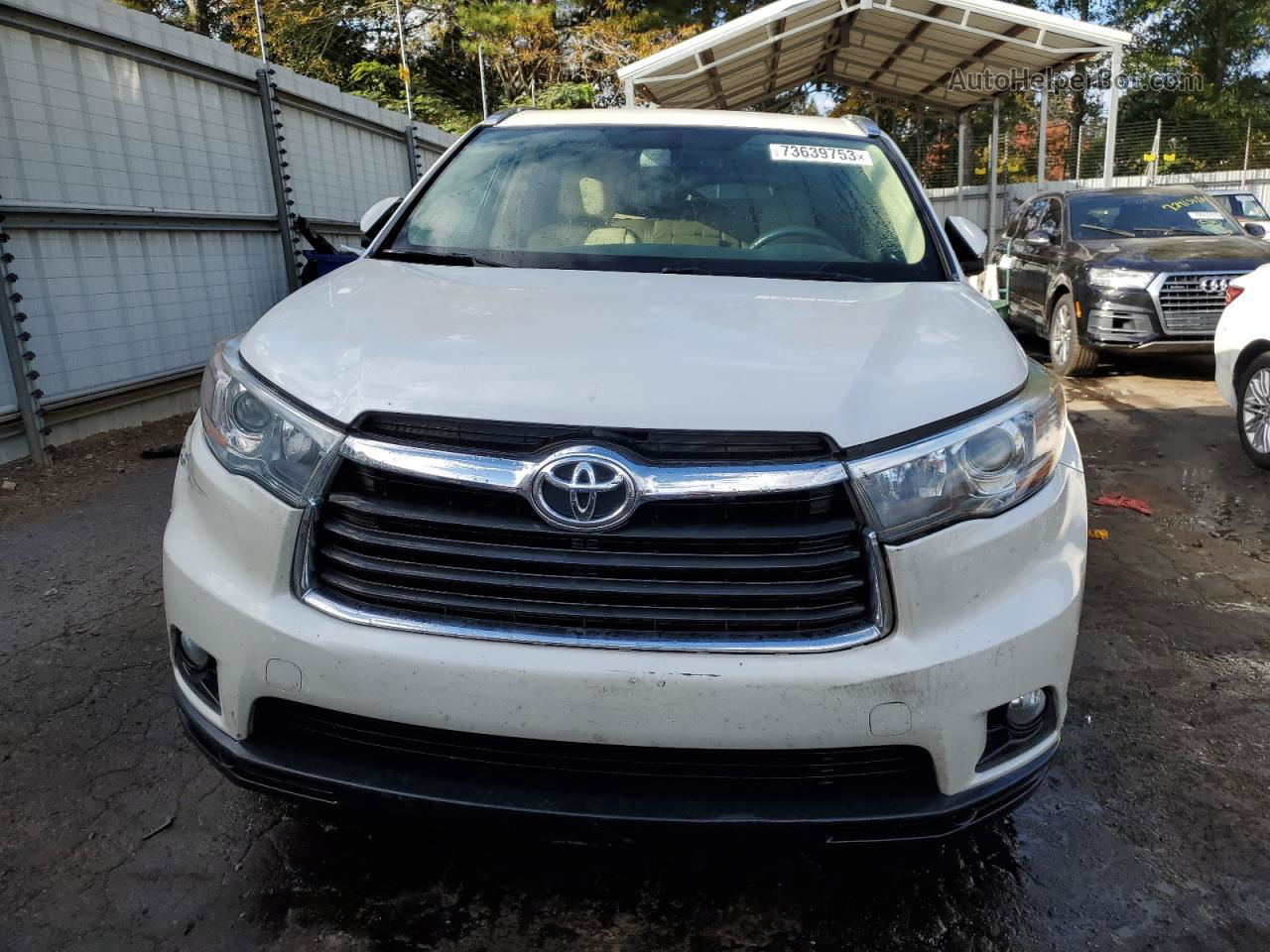 2016 Toyota Highlander Xle White vin: 5TDKKRFH1GS128159