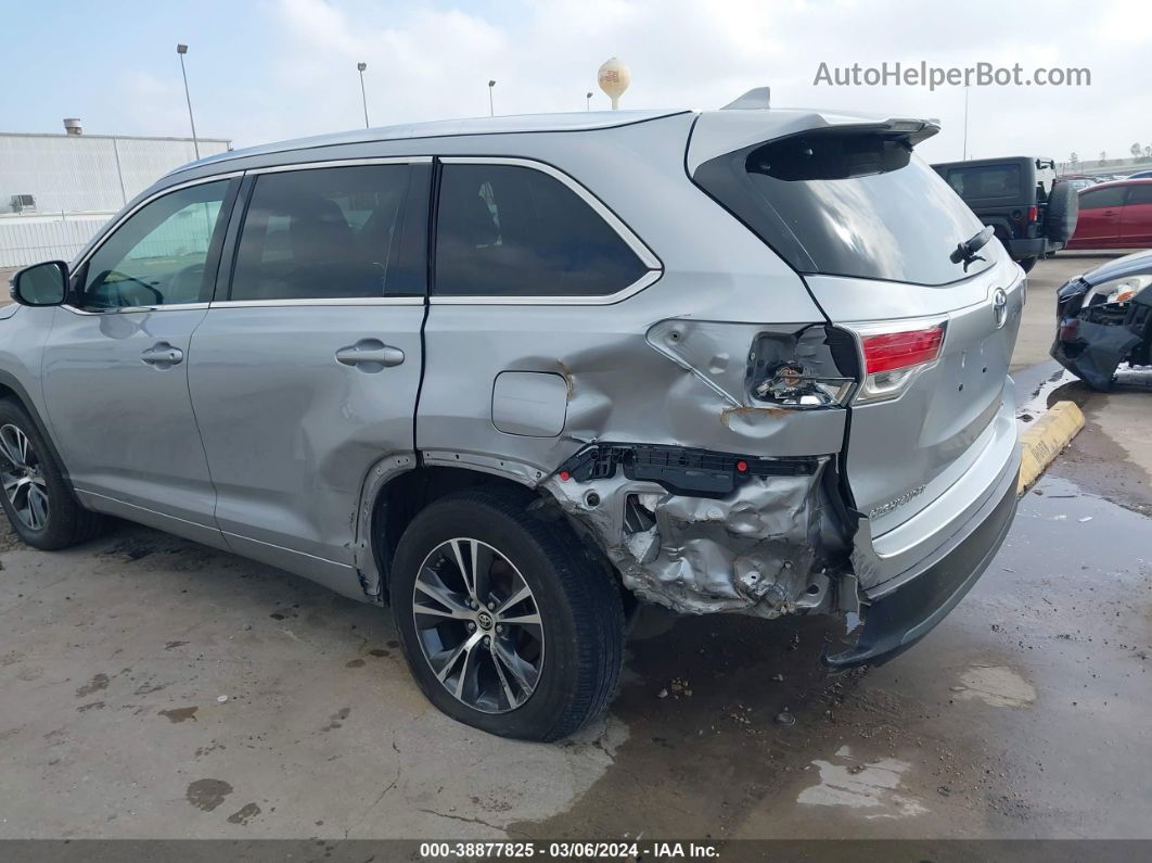 2016 Toyota Highlander Xle V6 Серебряный vin: 5TDKKRFH1GS131353